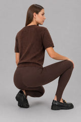 Calça Legging Com Pezinho Flanelada