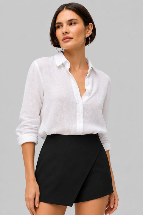 Camisa Feminina Branca Algodão Mujer