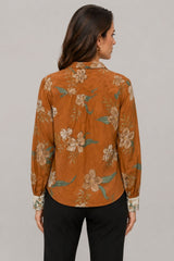Camisa Feminina Social Estampada Sirlei