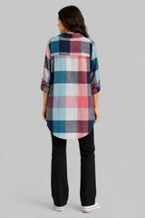 Camisa Feminina Xadrez Alongada Sabrina