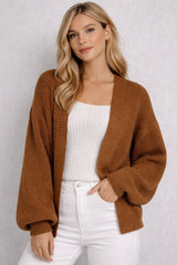 Cardigan Em Tricô Feminino Bufante Nay