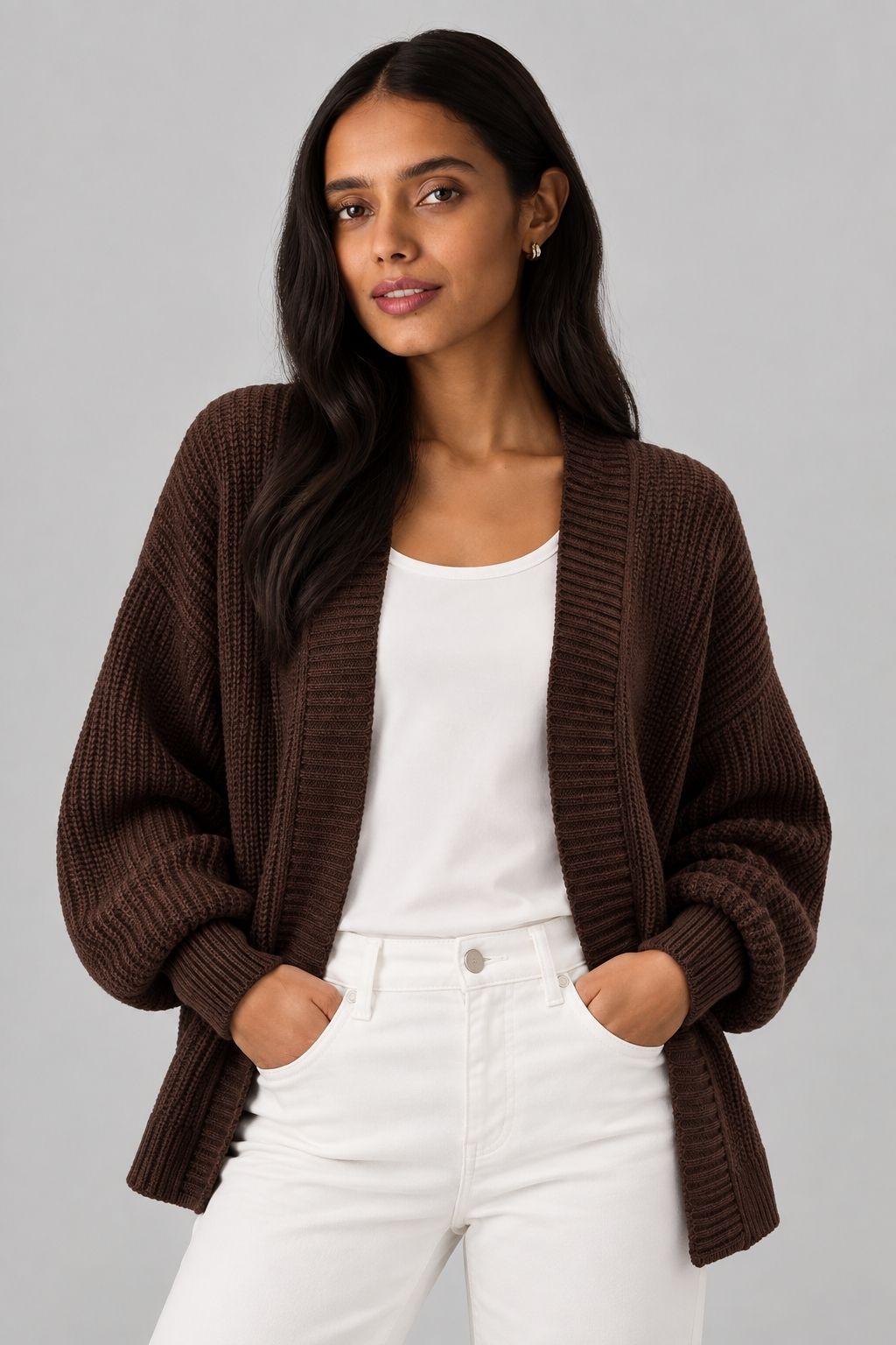 Cardigan Em Tricô Feminino Bufante Nay