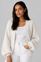 Cardigan Em Tricô Feminino Bufante Nay