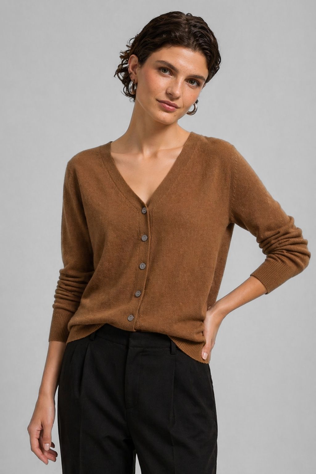 Cardigan Feminino Tricot Decote V