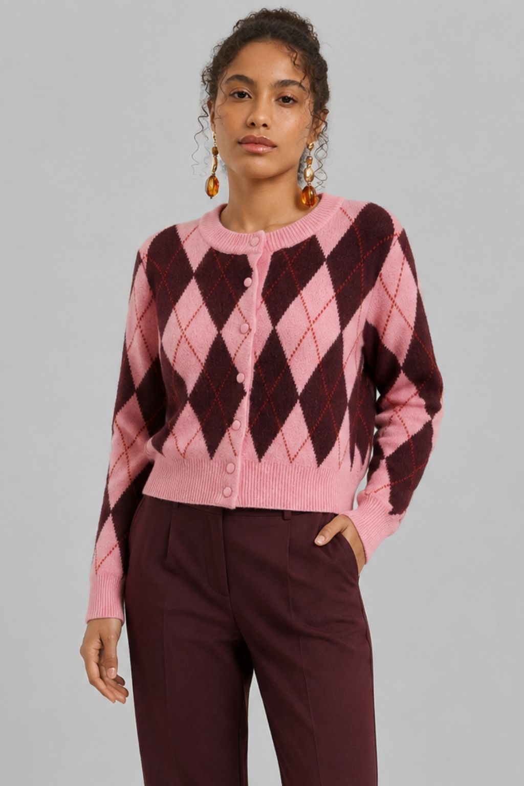 Cardigan Feminino Tricot Diamond