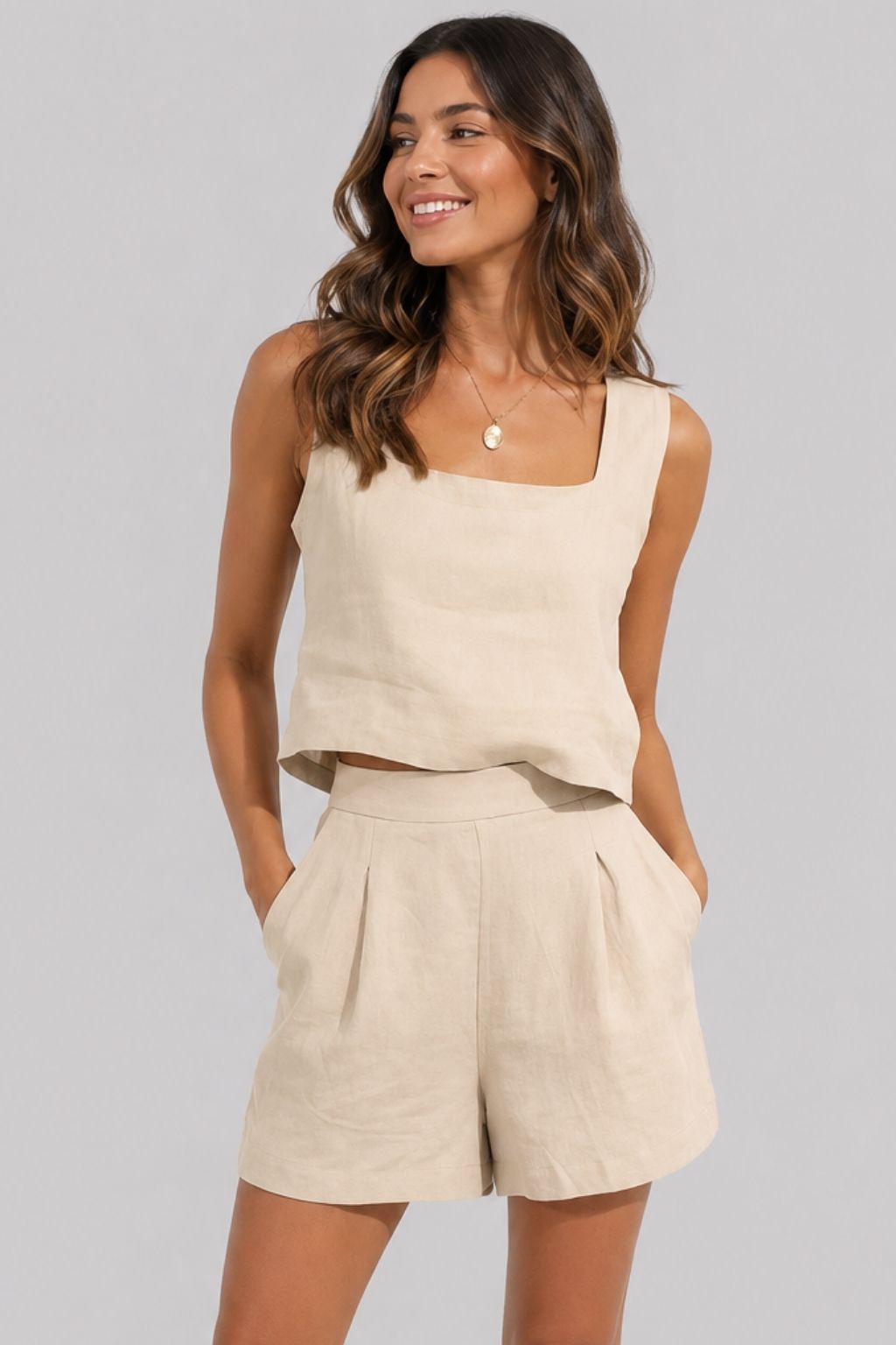 Conjunto Feminino Linho Rosangela