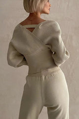 Conjunto Suéter e Calça Tricot Feminino Sacha