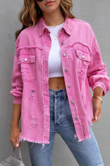 Jaqueta Jeans Feminina Colorida Andy