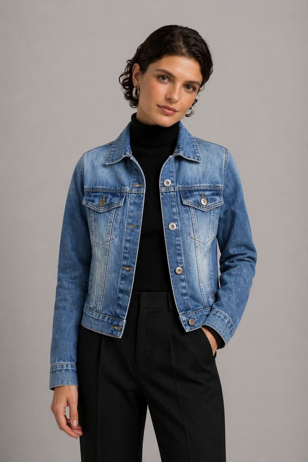 Jaqueta Jeans Feminina Marilei