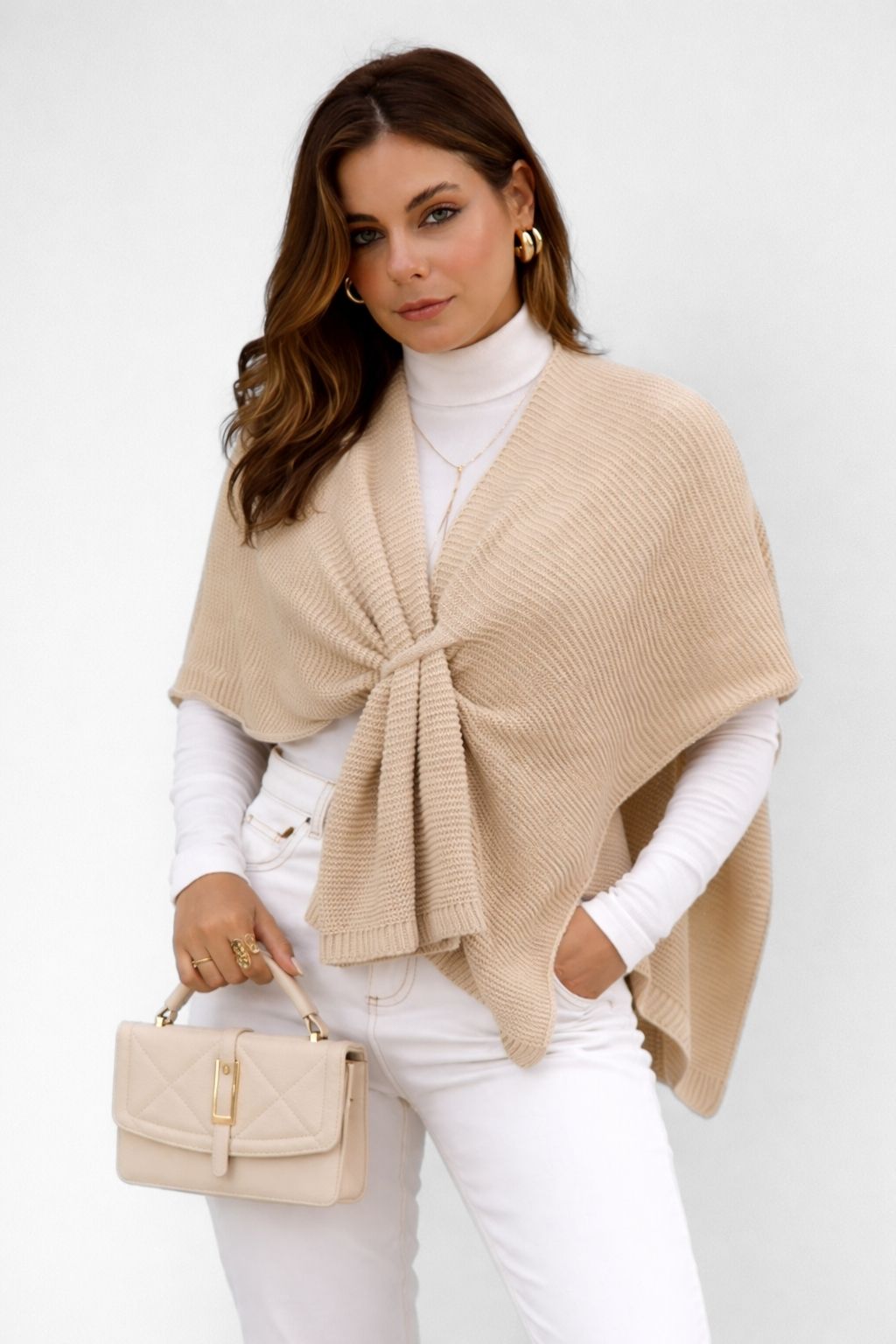 Poncho Feminino Tricot Herica