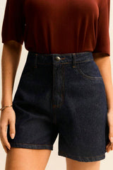 Short Jeans Escuro Feminino Yvi
