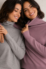 Suéter Feminino Tricot Gola Alta Hery