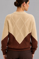 Suéter Feminino Tricot Marrom Alaide