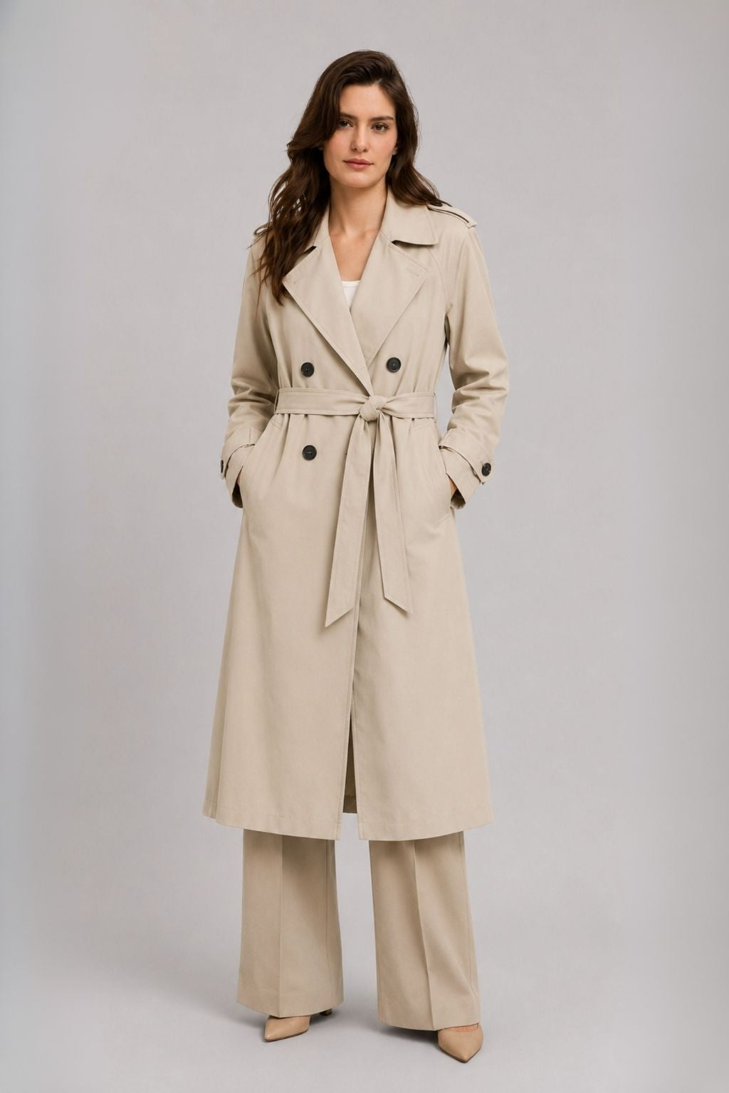 Trench Coat Feminino Bege July