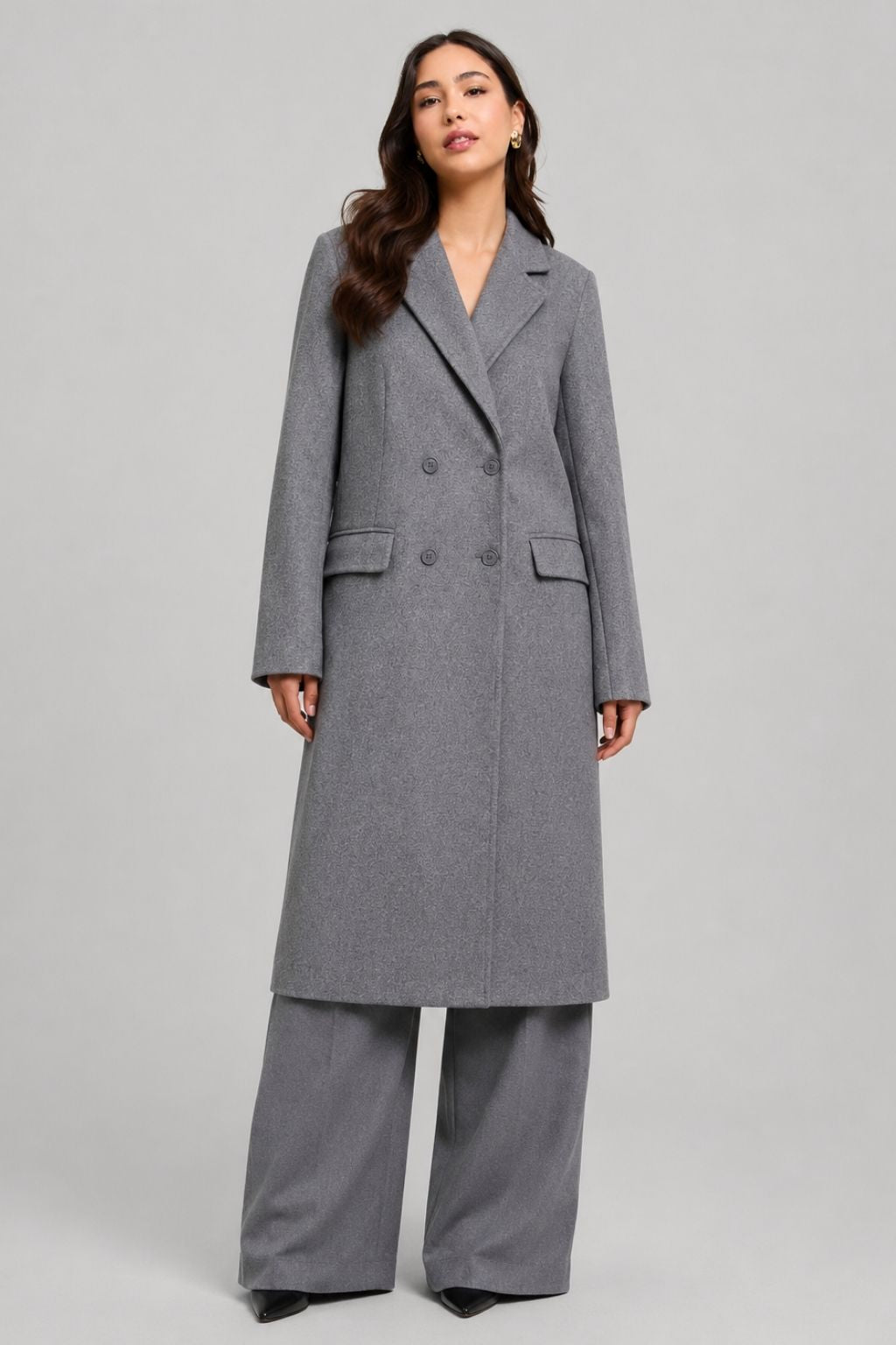Trench Coat Feminino Cinza Vic