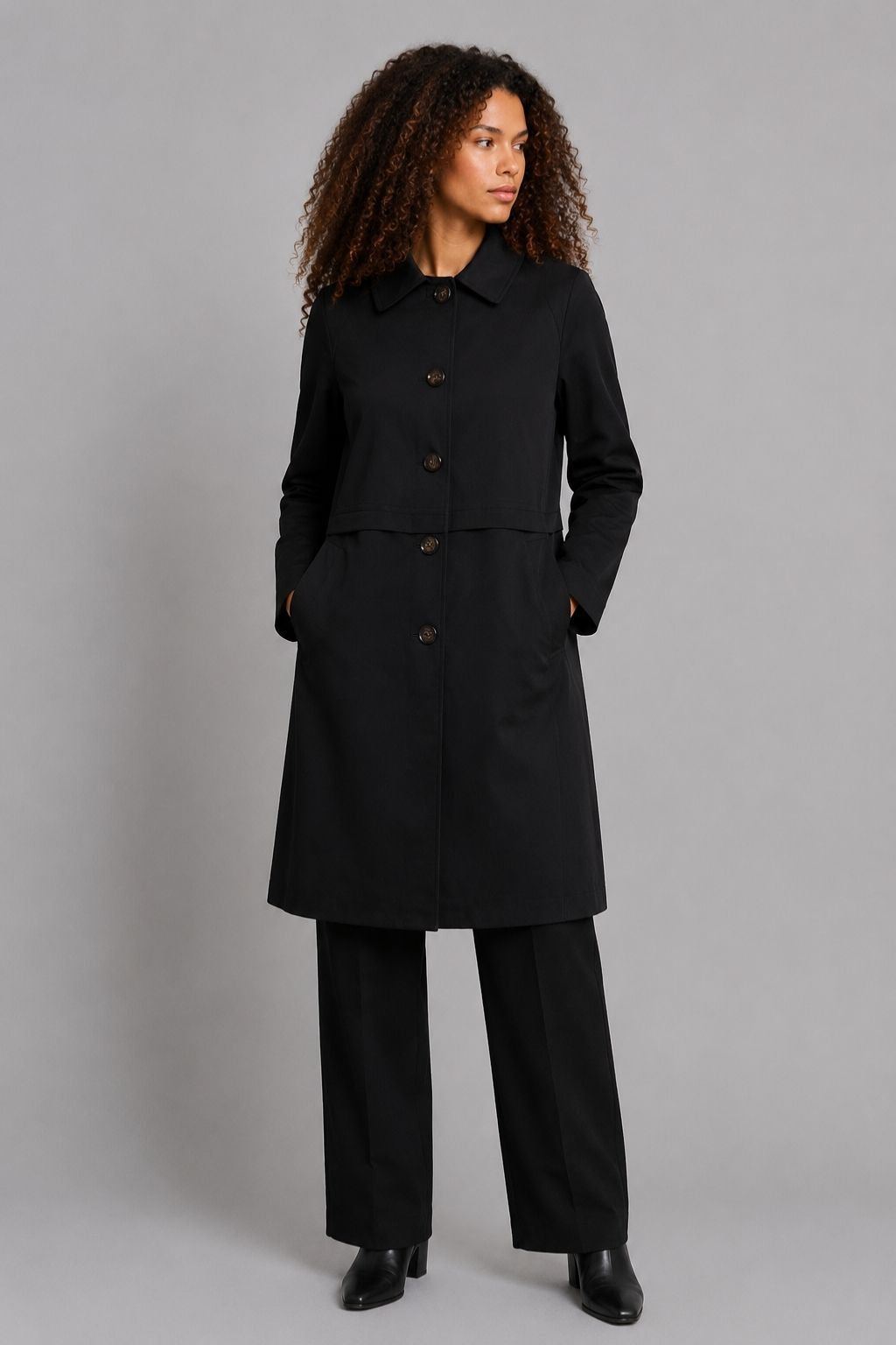 Trench Coat Feminino Preto Bali