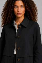 Trench Coat Feminino Preto Bali