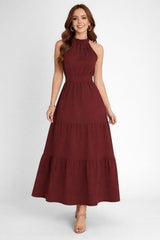 Vestido 3 Marias Longo Marsala Kleo