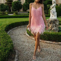 Vestido Festa Curto Com Franjas Shine FLASH