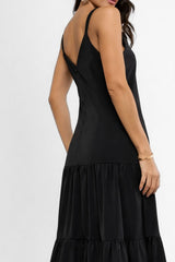 Vestido Midi Elegante Preto Fabi